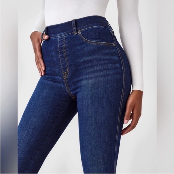 SPANX Blue Flare & Wide Leg Jeans - Picture 4 of 16